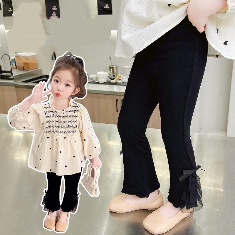 COMBO Quần Loe dài cho bé gái, quần ống loe chất liệu umi loại đẹp từ 9-40kg