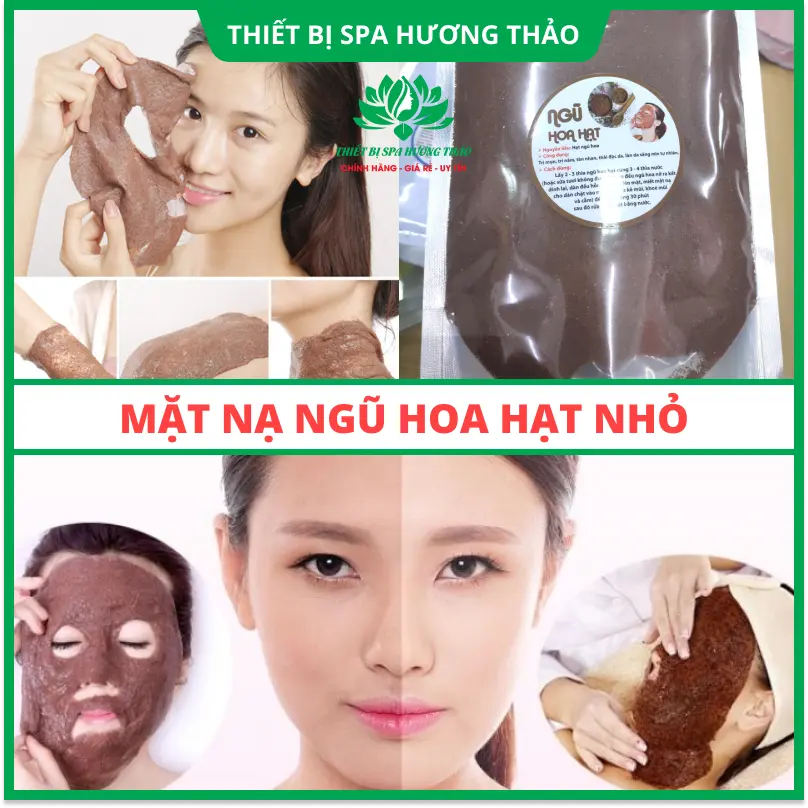 Mặt nạ ngũ hoa hạt (hạt ngũ hoa, hạt đình lịch, hạt bình lịch, hạt nhũ hoa) handmade Skincare Làm Đẹp Da Mask Dưỡng Ẩm Da