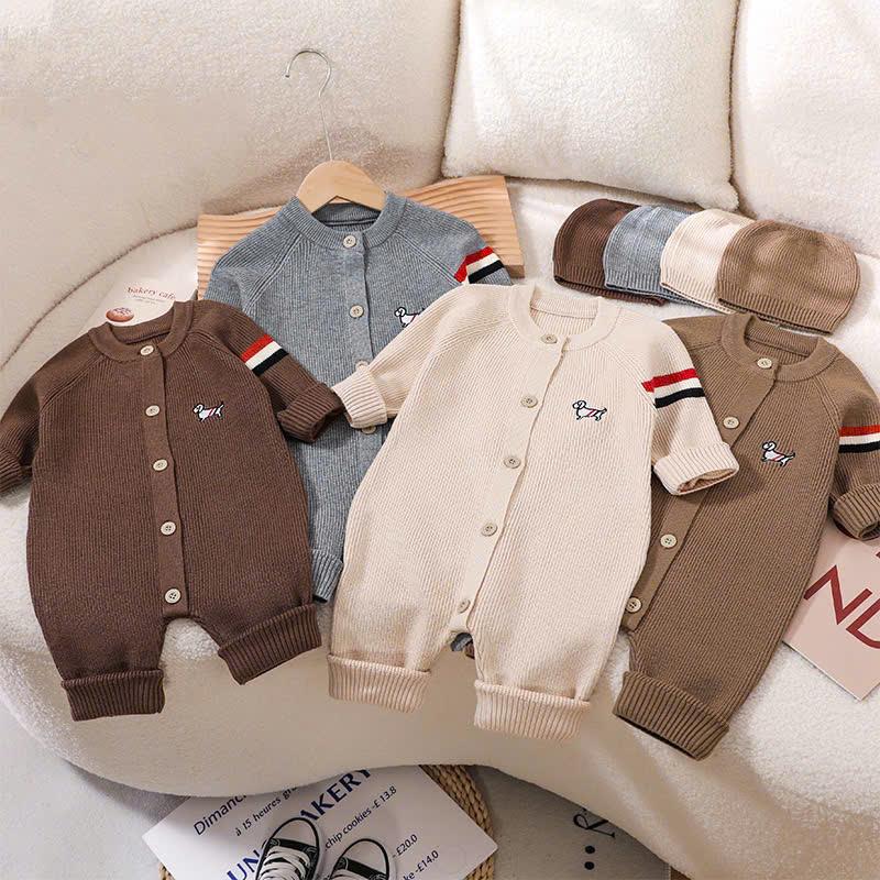 Áo liền quần Body len ấm Bodysuit bộ đồ liền thân thu đông cho bé trai bé gái Hàng Quảng Châu cao cấp