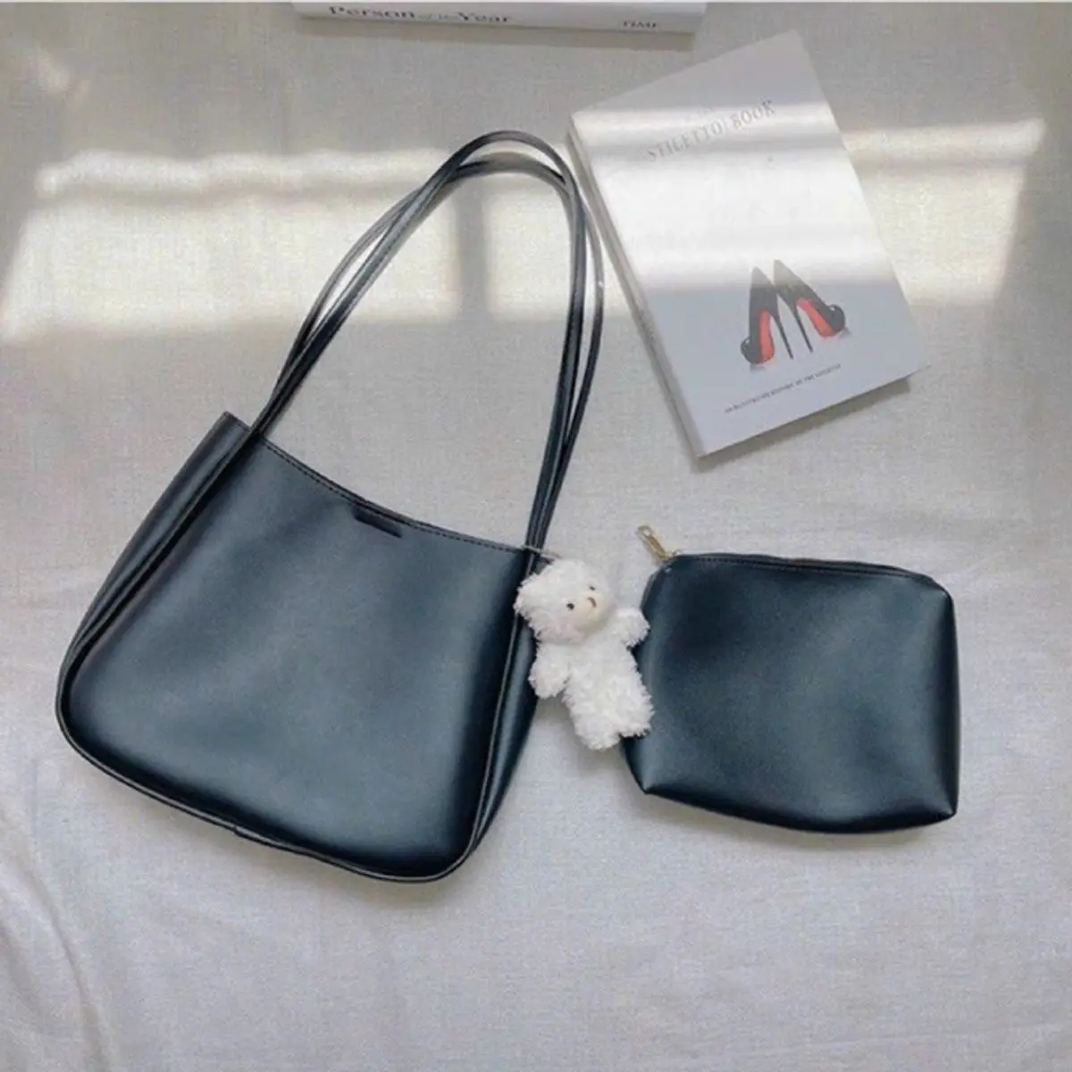 Túi Xách Nữ Túi Công Sở Tote Size To Set 2 Kèm Gấu Cực xᶖnh TL74