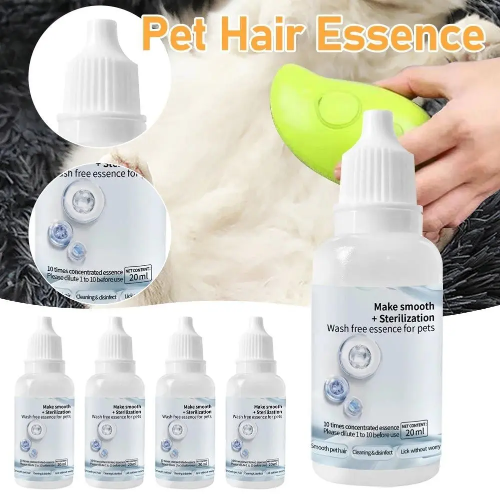 3-5pc Cat Steam Brush Wash Free Essence Hair Serum Animal Grooming Essence Cat Dog Depilation for Cat Steamy Brush Pet Cleaning
