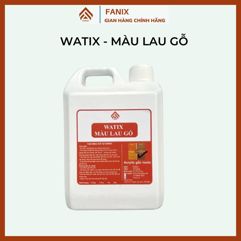 [WATIX] Sơn màu gỗ tự nhiên, sơn gốc nước, nổi vân gỗ - An toàn 100%, không độc hại - Dùng nội ngoại thất - 6 màu: Honey, Cherry, Wallnut, Sồi, Cánh Gián, Mun - Dễ thi công - Chống thấm - Dùng cho đồ gỗ, tủ, bàn ghế - Size: 100g-5kg - Hàng Việt Nam
