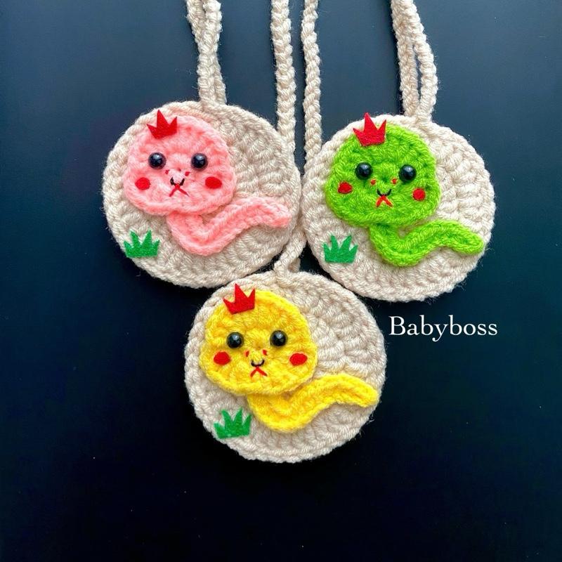  Túi đựng tỏi cho bé hình con rắn bằng len handmade 