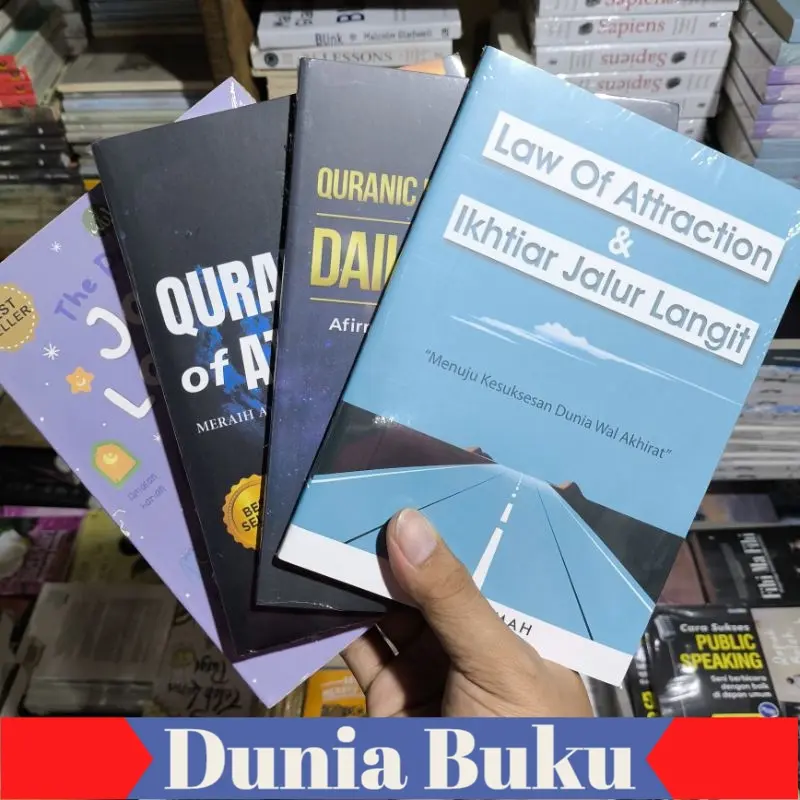 Paket 4 buku - Quranic law of attraction, daily journal, ikhtiar jalur langit + the power of jalur langit