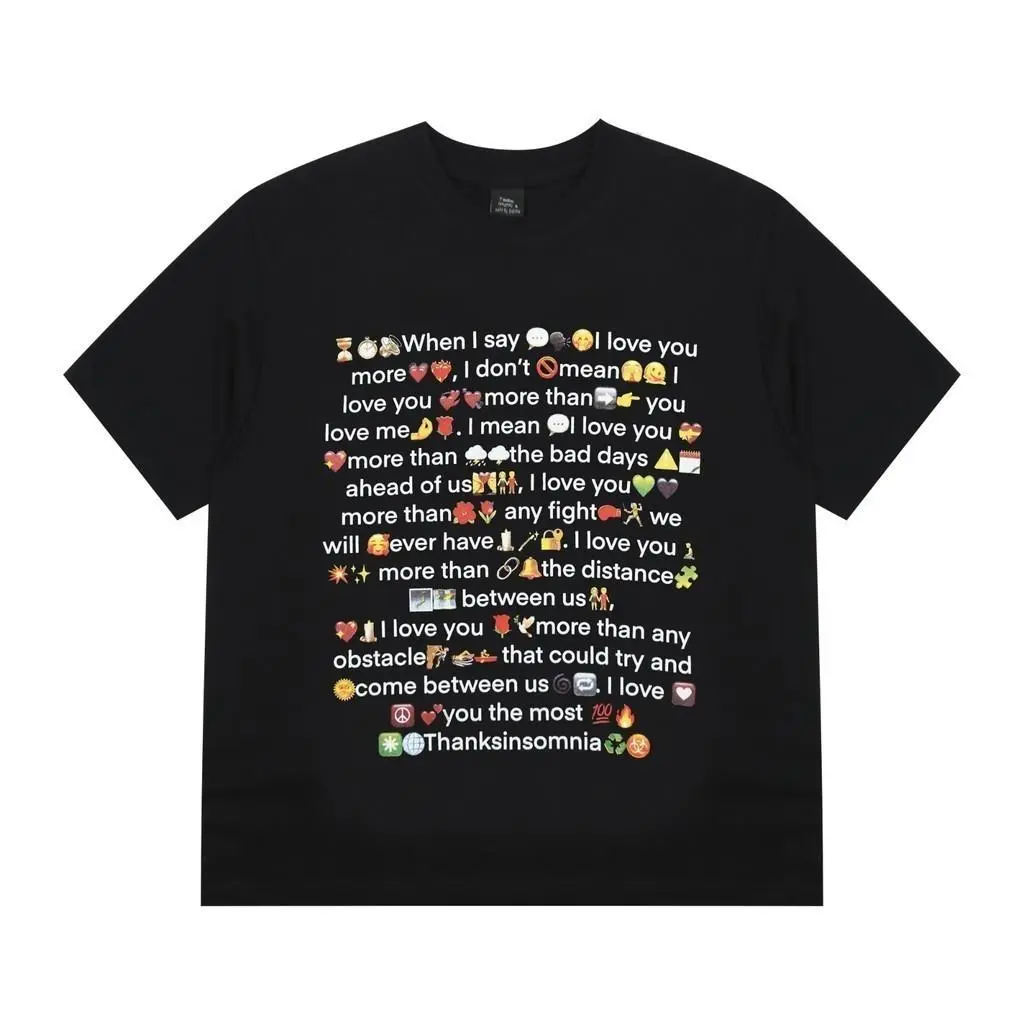 JN Tshirt Typo Merlin Black Thanksinsomnia Crew-neck fashion unisex T-shirt Menswear Top Kaos Distro Baju Atasan