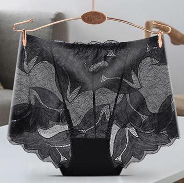 Product Introduction of ABBY Malaysia Local Ready Stock Women Sexy Lace Panties Mid Waist Comfortable Women Underwear Women Lingerie Underwear Elastic Transparent Floral Seamless Blue 23