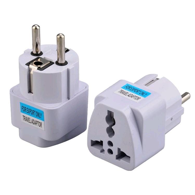Phích cắm điện chuyển đổi từ 3 chân sang 2 chân chịu nhiệt độ cao 220V chân tròn