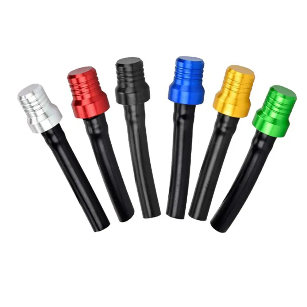 6-Pack Universal Fuel Gas Tank Cap Air Vent Breather Valve Hose Kit For Dirt Bike, ATV & Motorcycle (Anodized Aluminum, Multiple Colors)