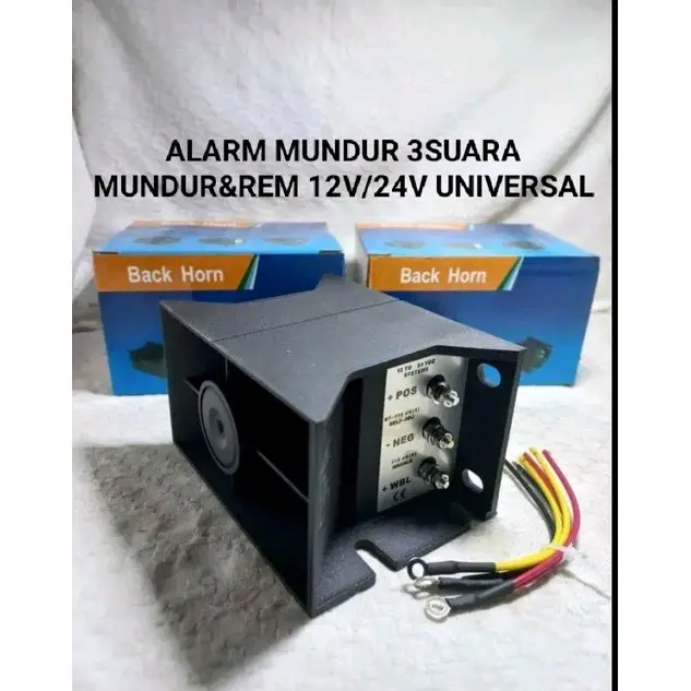 Alarm Mundur 3 Suara Nada Terbaru Ala Truck Sulawesi 12V/24V untuk Mobil, Truk, atau Bus - Car Kendaraan 4