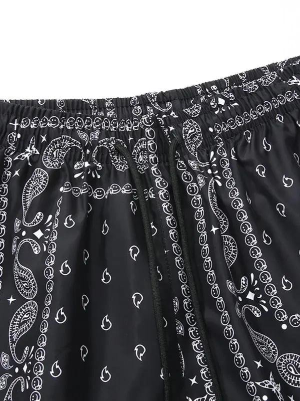 Men's Paisley Print Pocket Drawstring Waist Shorts, Regular Fit Casual Fashion Shorts for Summer, Men's Bottoms for Daily Wear 5