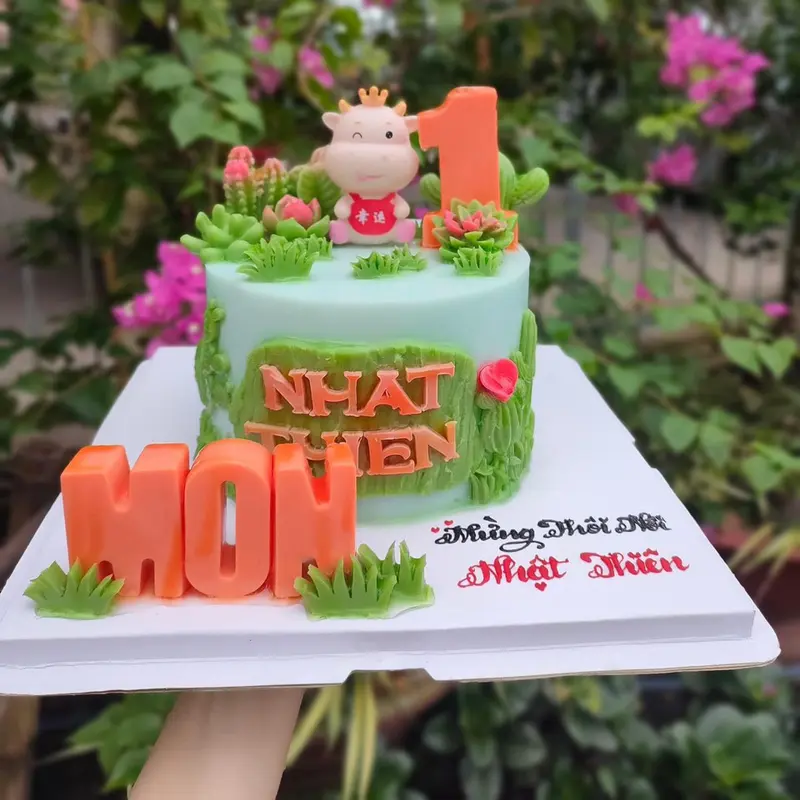 Khuôn silicon Bụi Cỏ đổ tạo hình cho bánh rau câu 3D, 4D 1