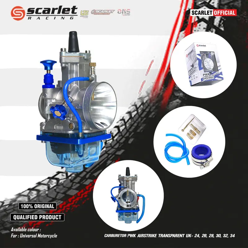Scarlet Racing - Karburator Karbu Motor  Carburetor Racing Airstrike PWK 24 26 28 30 32 34 Foto Jet Kendaraan Mesin 2
