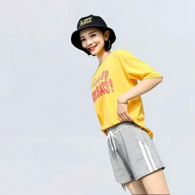 Quần đùi nữ Màu Đen, quần short thun nữ 2 sọc chất thun cotton thoải mái thoáng khí sport thun Quần Ngố Tập Thể Dục 8
