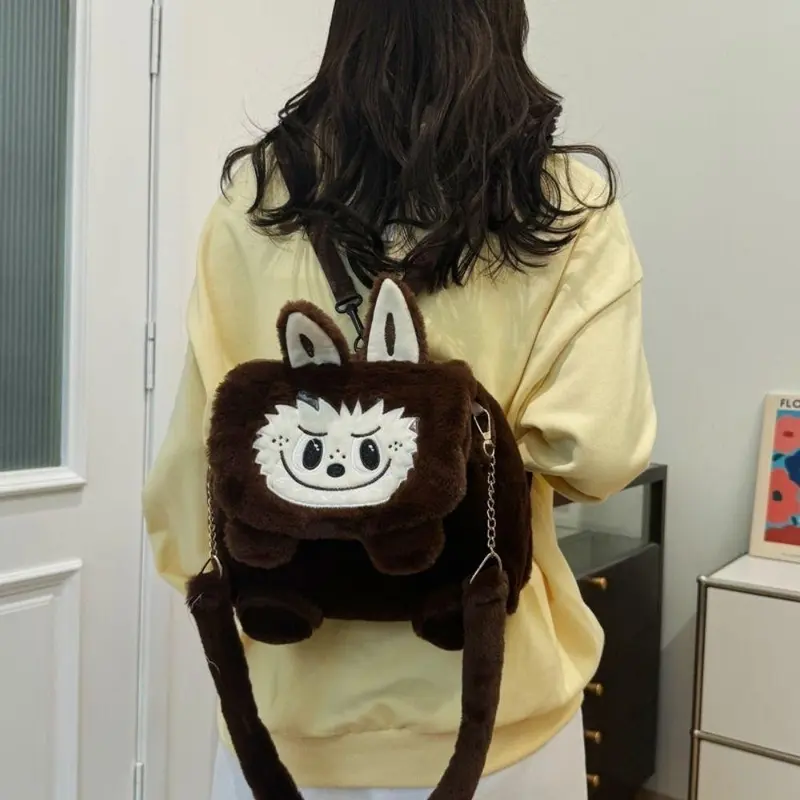 Balo 2in1 Hình Labubu Dễ Thương Có Dây Đeo Chéo - Balo Đeo Vai - Backpack 5