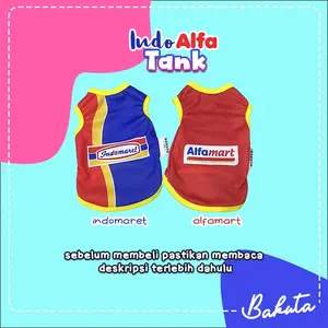 Baju Kucing Tank Edisi Indomaret Alfamart Tank Untuk Kucing dan anjing / Baju Kucing Size XS-XXL / Baju Kucing Tangerang