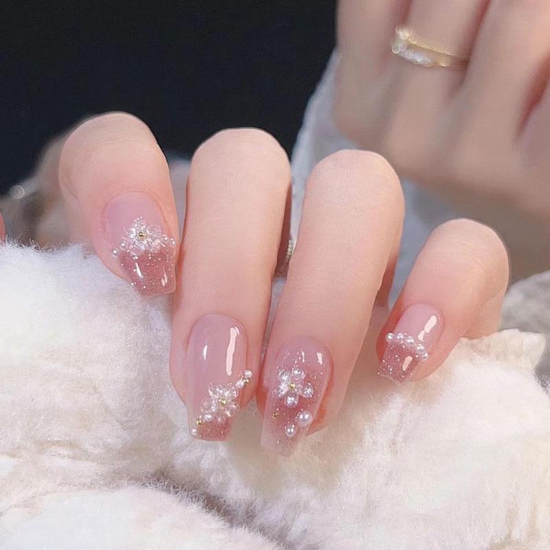 Product Introduction of 【Free Nail Jelly Glue】24pcs/set Fashion Nail Art Fake Nails Finished Nail Patch Wearable Nails 23