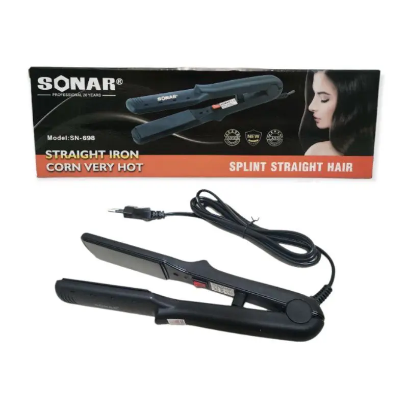 Catokan Rambut HMN21 Mini Catok Sonar Curly Putih Sisir 1