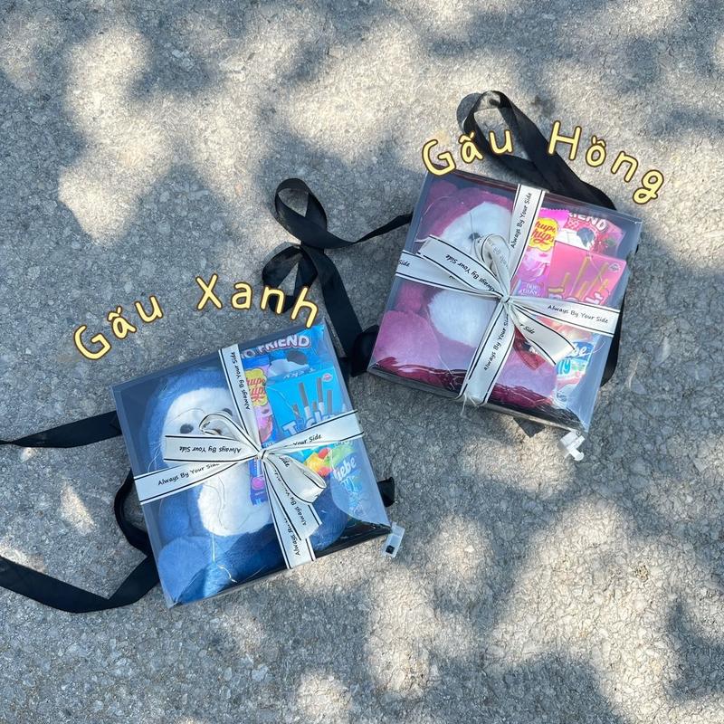 [Ảnh thật] Set quà bánh kẹo tặng kèm đèn led và thiệp quà tặng cho dịp sinh nhật, lễ