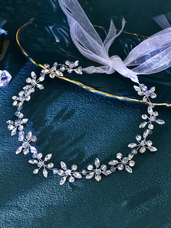 Rhinestone Decorated Bridal Headband, Elegant Bridal Headwear for Wedding Bridal Party Formal Occasions, Fashion Hair Accessories for Women 5