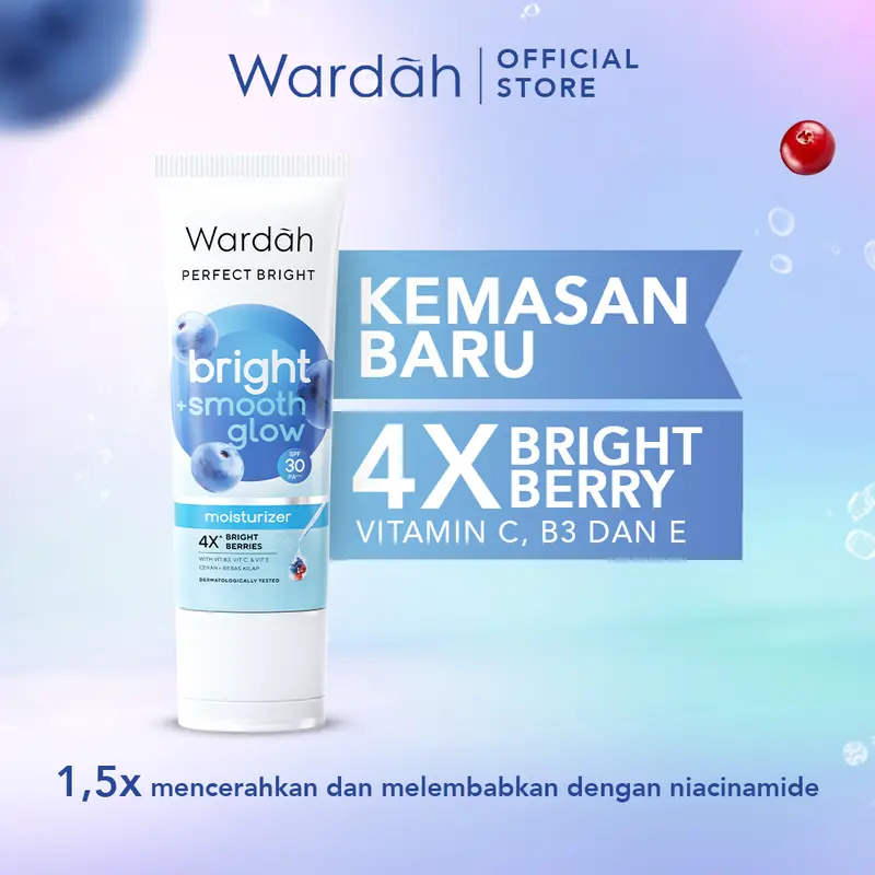 WARDAH Perfect Bright Moisturizer Bright + Smooth Glow SPF 30 PA+++ 20 ml - Pelembab untuk Kulit Glowing - Mencerahkan, Melembabkan, Melembutkan, dan Melindungi Kulit - Skincare 2