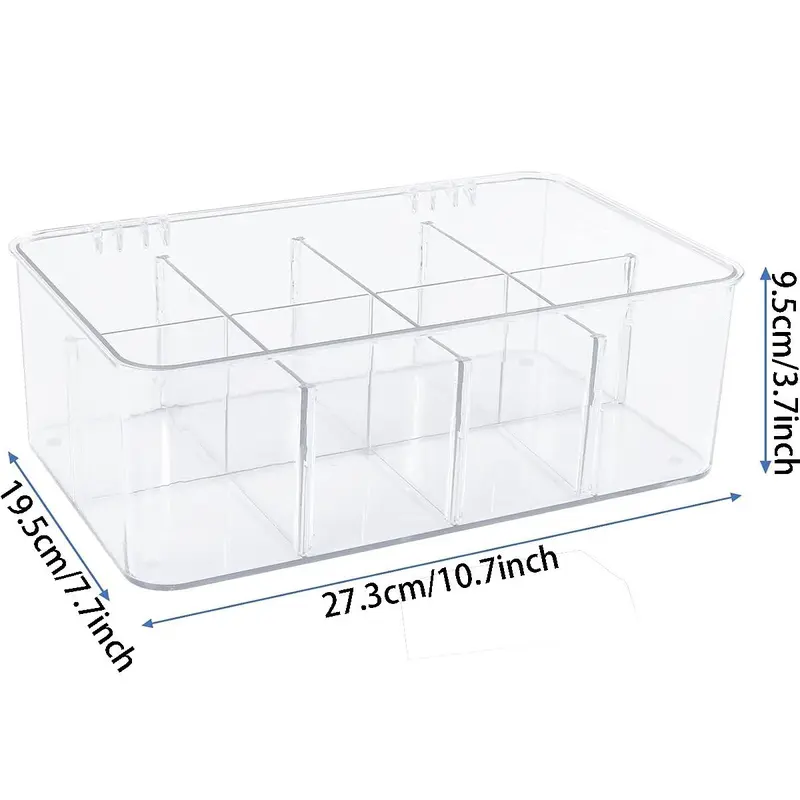 Tea Bag Storage Box, 1 Count Clear Tea Bag Organizer with Lid, Desktop Storage Container for Home Office Dormitory Kitchen 1