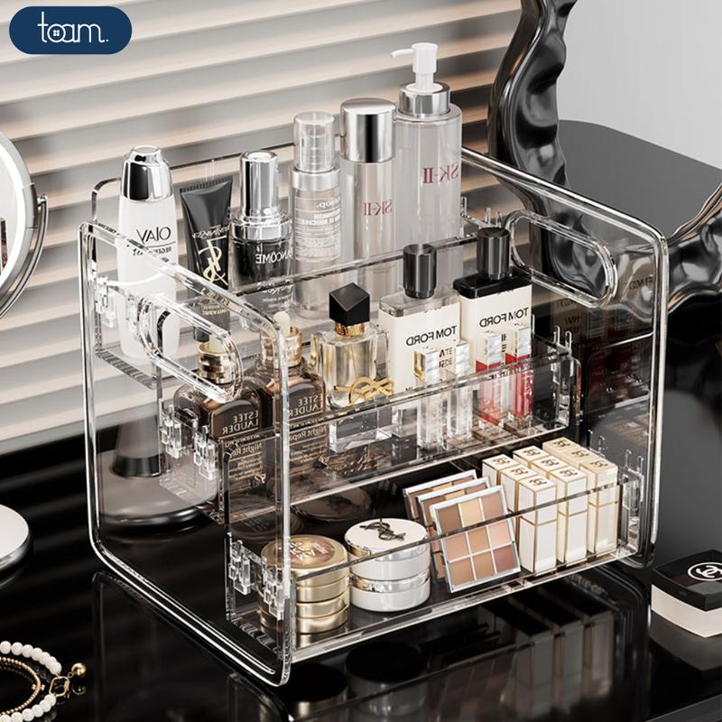Kệ Đựng Mỹ Phẩm, Nước Hoa, Đồ Makeup 3 Tầng Trong Suốt, Tủ Để Mỹ Phẩm, Sơn Móng Tay Nail Để Bàn TỔ ẤM