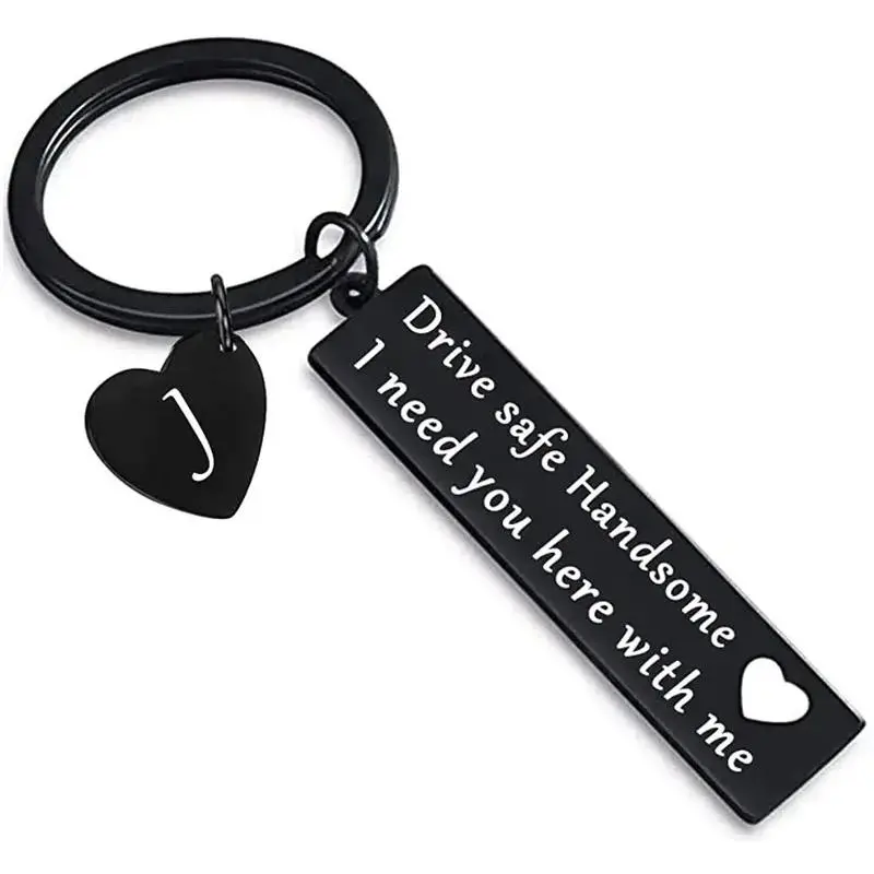 Drive Safe Keychain Gifts for Valentines Day Anniversary Birthday Letter Keychain Gift for Him Husband Dad Boyfriend Couple