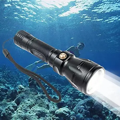 LED Waterproof Rechargeable Flashlight Scuba Diving (8796)