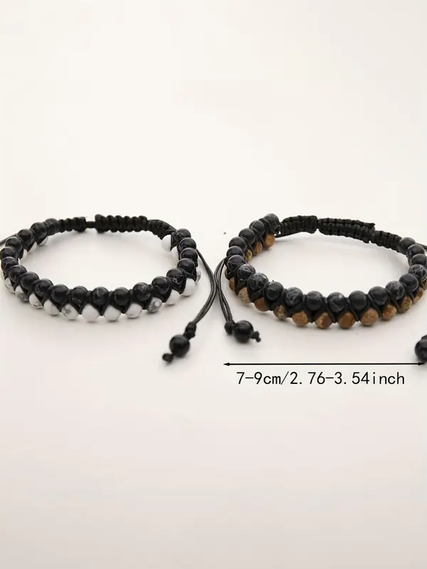 Stone Beaded Bracelet, Fashionable Jewelry for Men & Women, Trendy All-match & Exquisite Jewelry for Birthday Gift 1