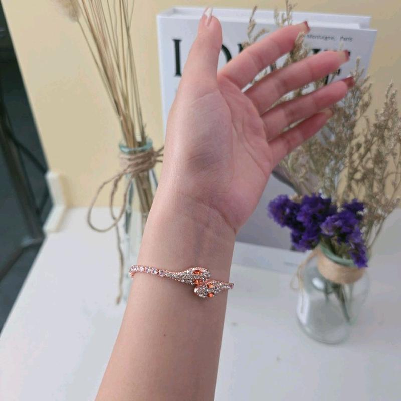 Vòng Tay Xà Nhãn Lục Bảo - Quyền Lực & Bảo Hộ Xi Vàng Hồng Không Đen Gỉ 4