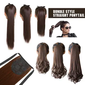 Hair Clip Wig Wik Ponytail Rambut Palsu Sambung Perempuan Wanita Curly Keriting Korean Ponytail Ponitail Hairclip Extention
