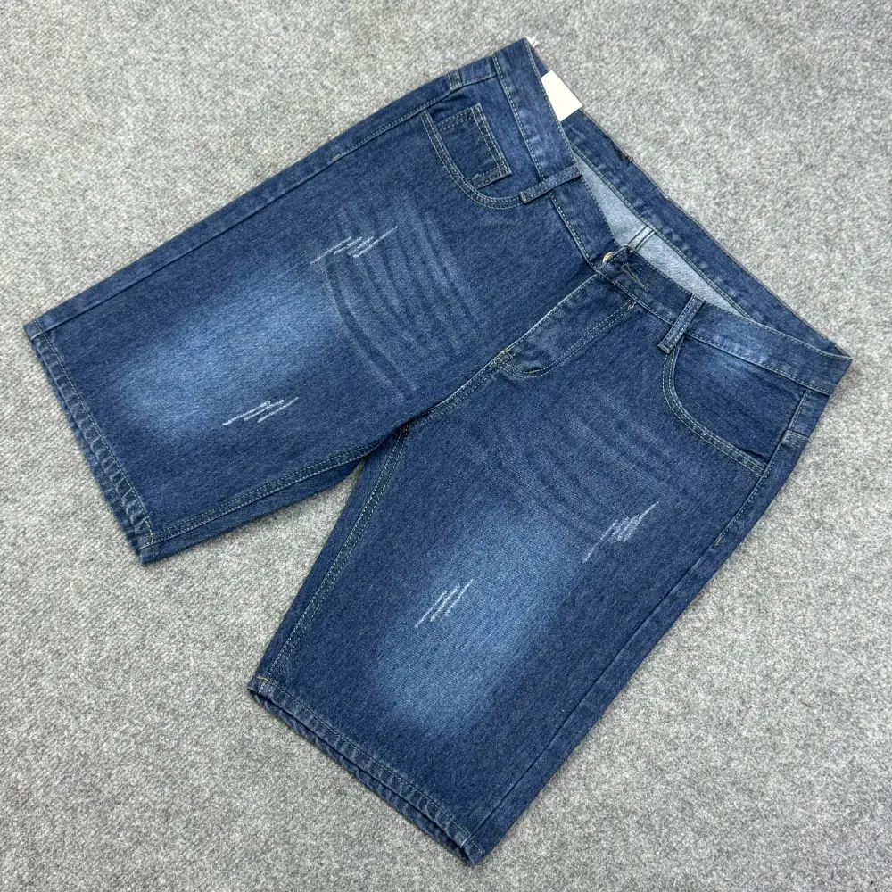 Short (69) Quần short Jean màu XANH RÂU MÈO XƯỚT | Big size (44kg - 115kg) | FORM RỘNG KHÔNG CO GIÃN Menswear Nam