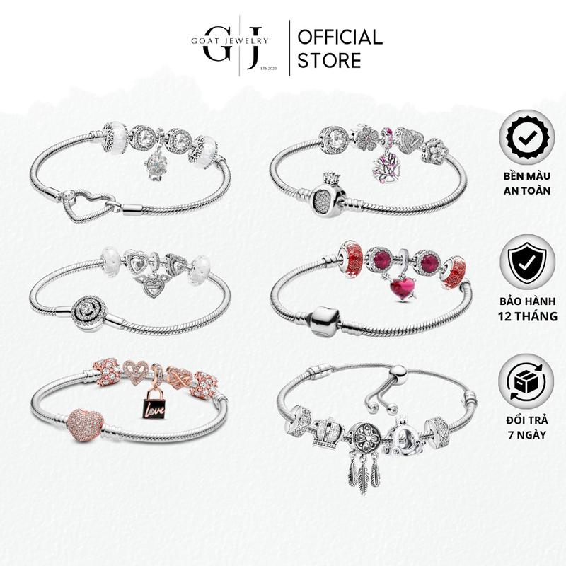 Vòng Tay Nữ Mix Bộ Sưu Tập Charm Chủ Đề Đang Dạng Về Tình Yêu Quà Tặng Ý Nghĩa - Tặng Bộ Hộp Đựng Sang Trọng