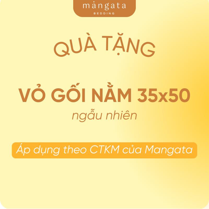 [Quà Tặng] 1 Vỏ gối nằm trẻ em size 35x50cm Mangata Bedding có ruột gối chất liệu thiên nhiên mềm mại êm ái đi học mầm non 1