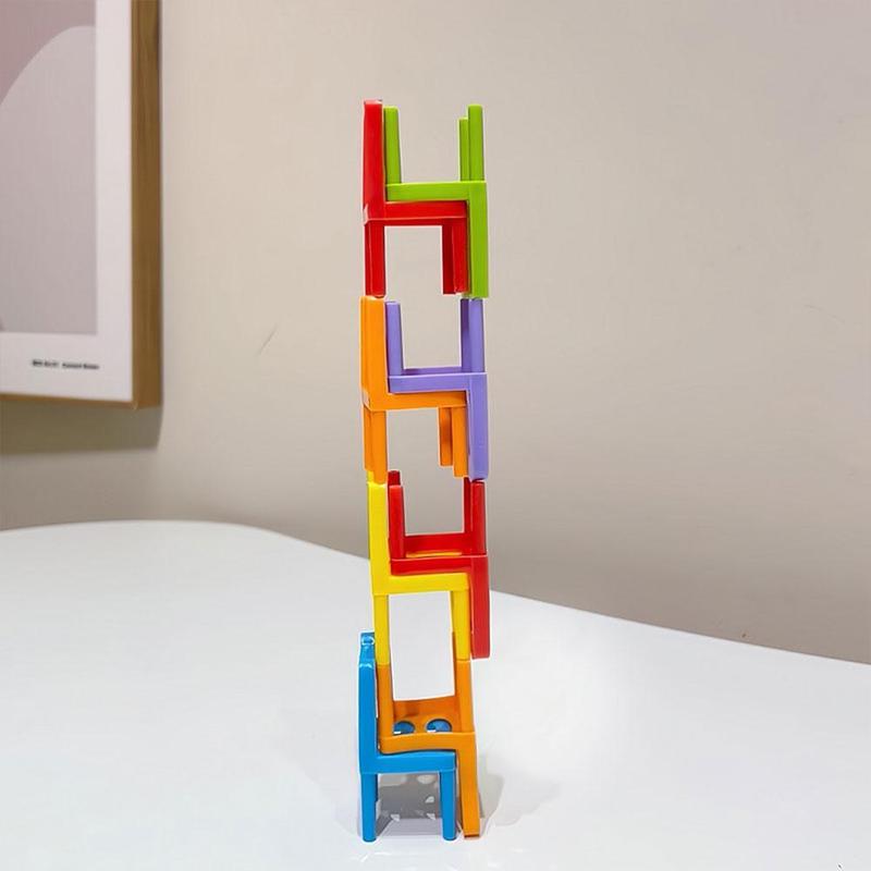 Product Introduction of Colorful Family Board Game A Strategic Educational Toy for Kids Balance Chairs on a Desk to Win N6H3 31