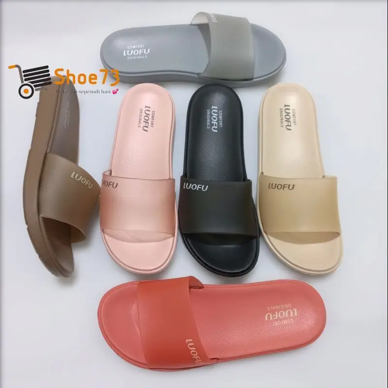 LUOFU E 7172 SIZE 36-40 ORIGINAL l Sandal Selop jelly wanita l Sendal kokop cewek impor