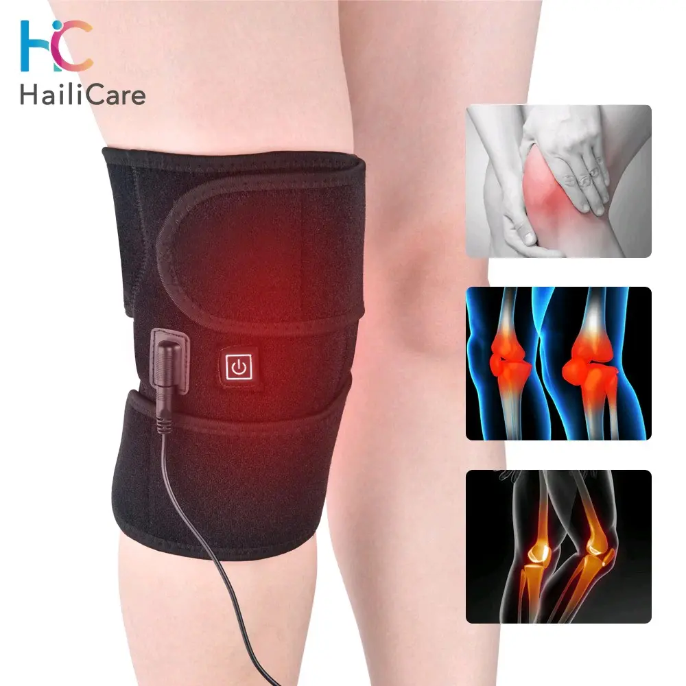 Pelindung Lutut Heating Therapy Knee Support - alat Therapy terapy nyeri lutut - alat Terapi Magnetik Kaki Multifungsi Red Elektrik