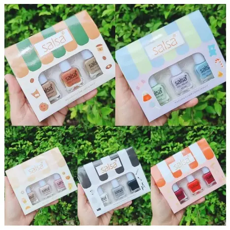SALSA Kutek Peel Off Nail Polish Cat Kuku Bisa dikupas Kutek Halal ISI 3 PCS