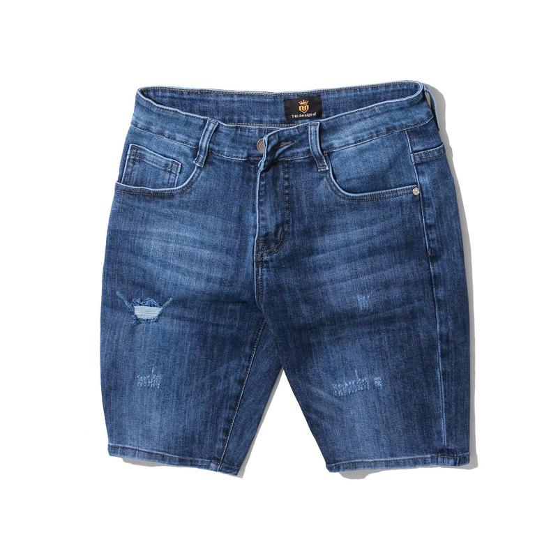 Quần short jean nam Mã TH1109 THFashion chất vải denim cao cấp co giãn  màu khói nhạt size 28 29 30 31 32 33 35 36 Menswear Có Túi