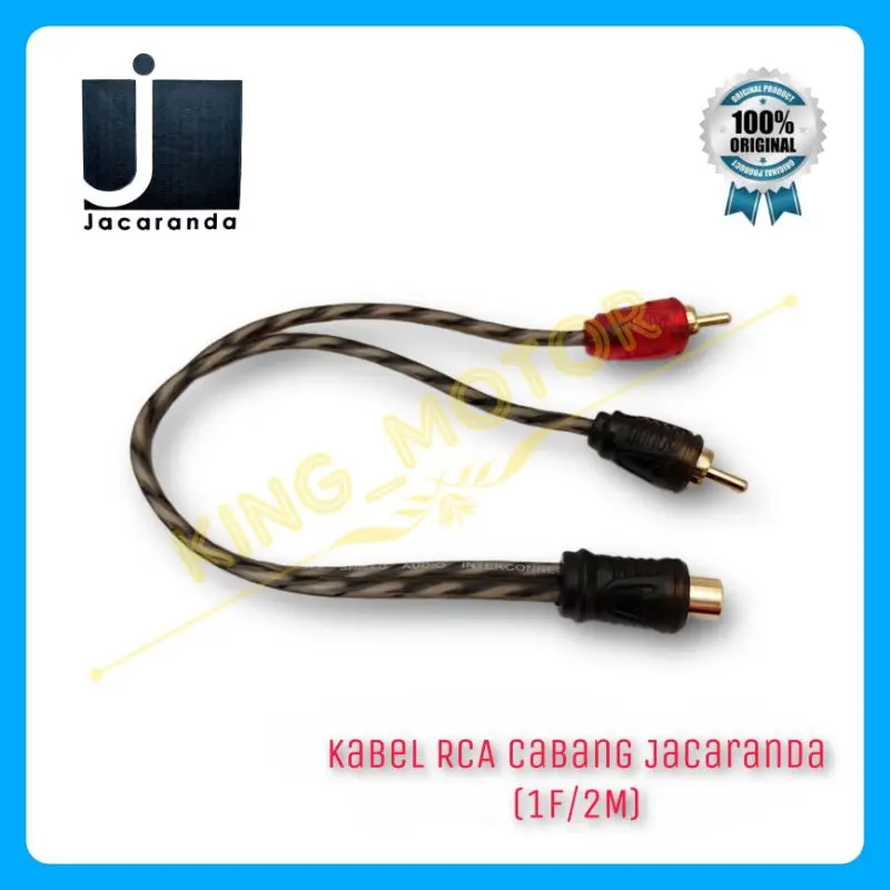 Kabel RCA Cabang 2 in 1 Jacaranda 1M/2F or 1F/2M 0