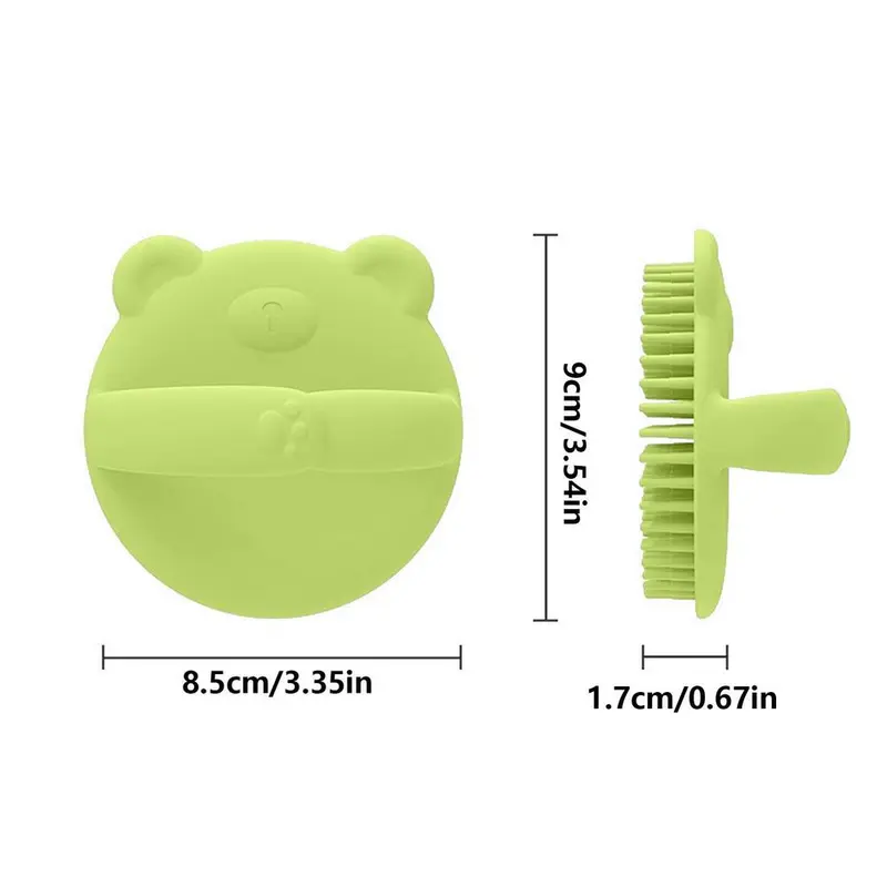 Bàn Chải Gội Đầu Bằng Silicon Mềm, Dành Cho Tắm Em Bé Và Trẻ Sơ Sinh, Máy Massage Da Đầu Cho Trẻ Em, Màu Trơn Thích Hợp Cho Bé Trai Và Bé Gái, Đồ Dùng Trẻ Em 6