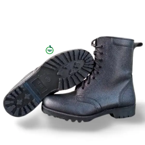 Sepatu PDL Kulit Jeruk Spon Sol Karet Boots Shoes Pria Sepatu kerja kedinasan TNI POLRI 0