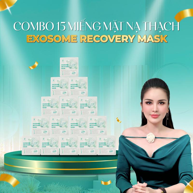 CB6 - [Combo 3 hộp] 15 miếng mặt nạ thạch Nhã Lê Exosome Recovery Mask - Cấp nước, tăng độ ẩm cho da, giảm vết sạm nám thâm mụn, giúp da thêm săn chắc - Làm Đẹp Da, Dưỡng Ẩm Da Skincare