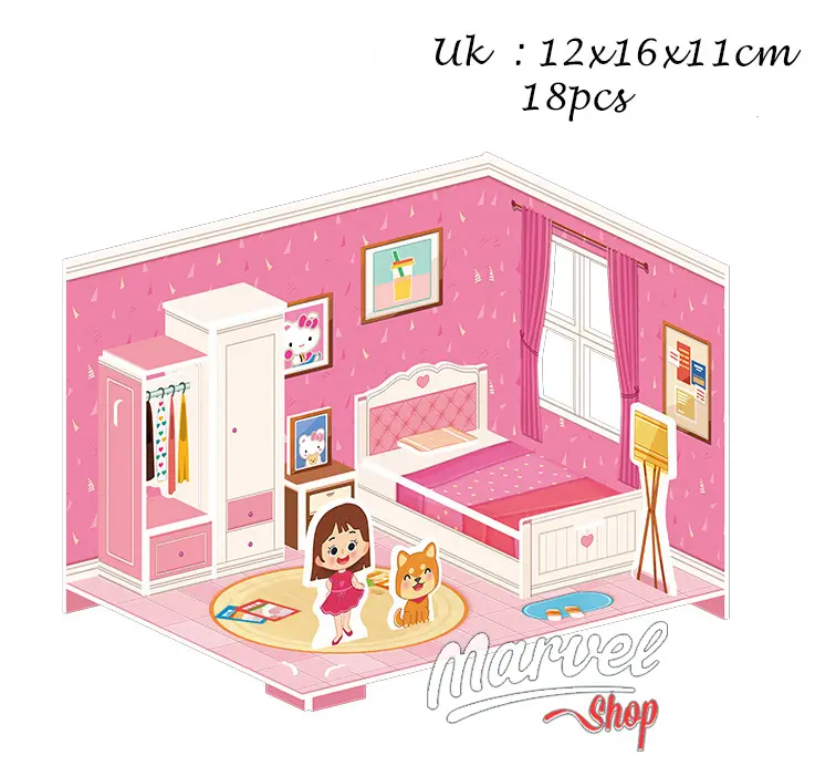 Puzzle 3D DIY bahan foam & paper little baby mainan puzzle edukasi anak 2