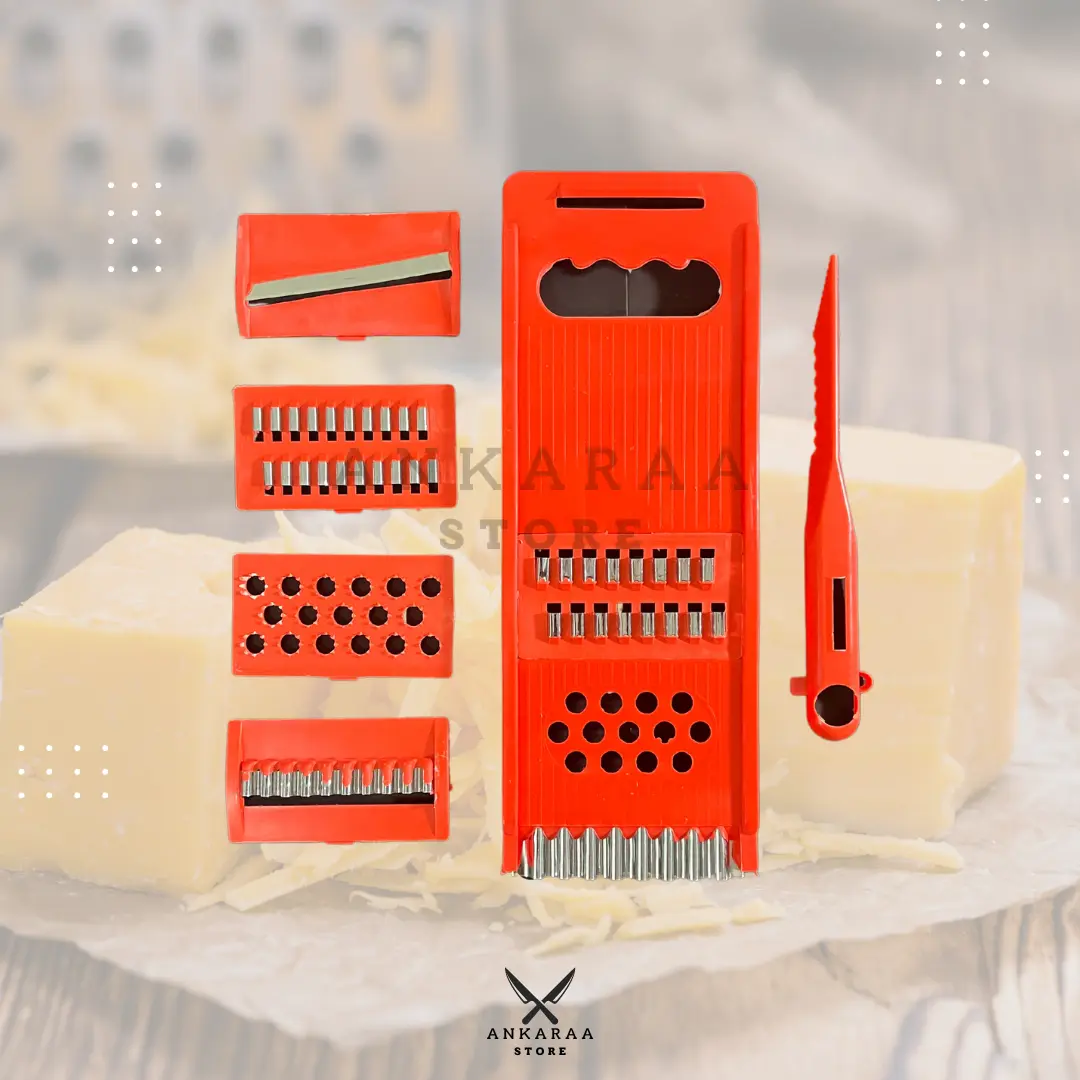 Parutan Multifungsi 8 IN 1 /Parutan Multifungsi Serbaguna Orange / Parutan Serbaguna Alat Besi Pisau Plastik Dapur Kitchenware Pengupas