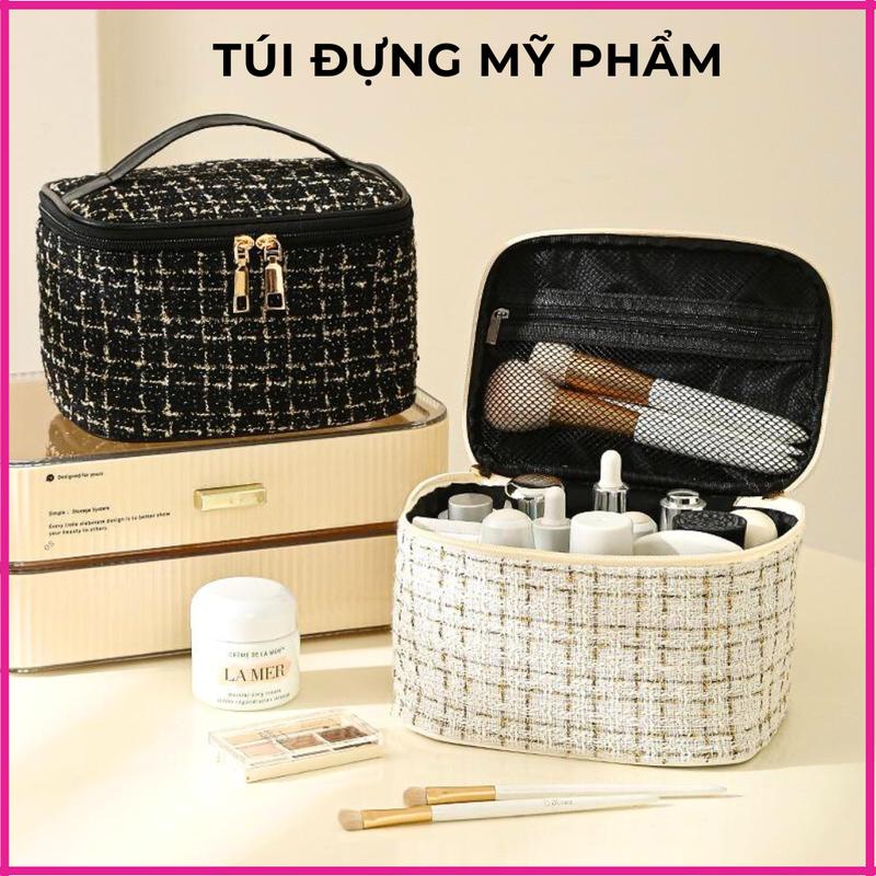 Túi Đựng Đồ Trang Điểm Mỹ Phẩm Du Lịch Nhiều Ngăn Nhỏ Gọn Tiện Lợi