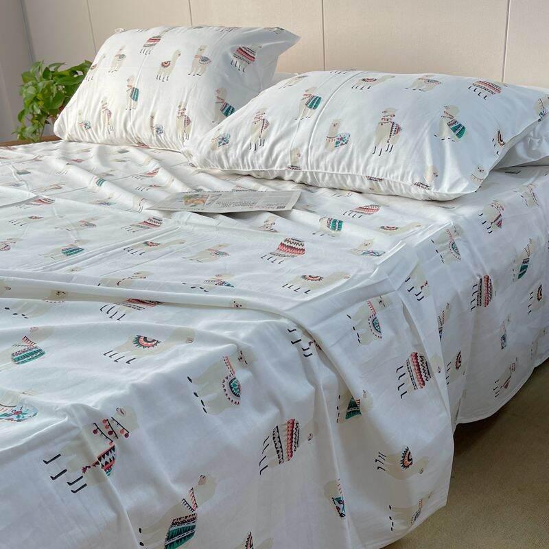 Product Introduction of Exported to UK Original Order 100% Pure Cotton Active Print Quilt Cover Four-Piece Set Single Double Duvet Cover Bed Sheets Pastoral Cotton 44