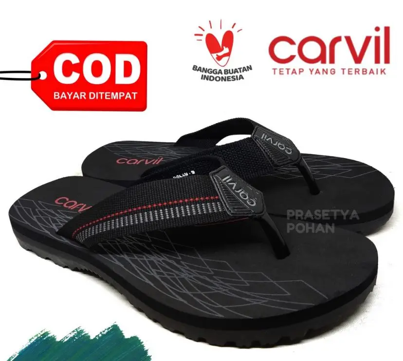 COD SENDAL JEPIT CARVIL PRIA WANITA TERLARIS UK 33-44