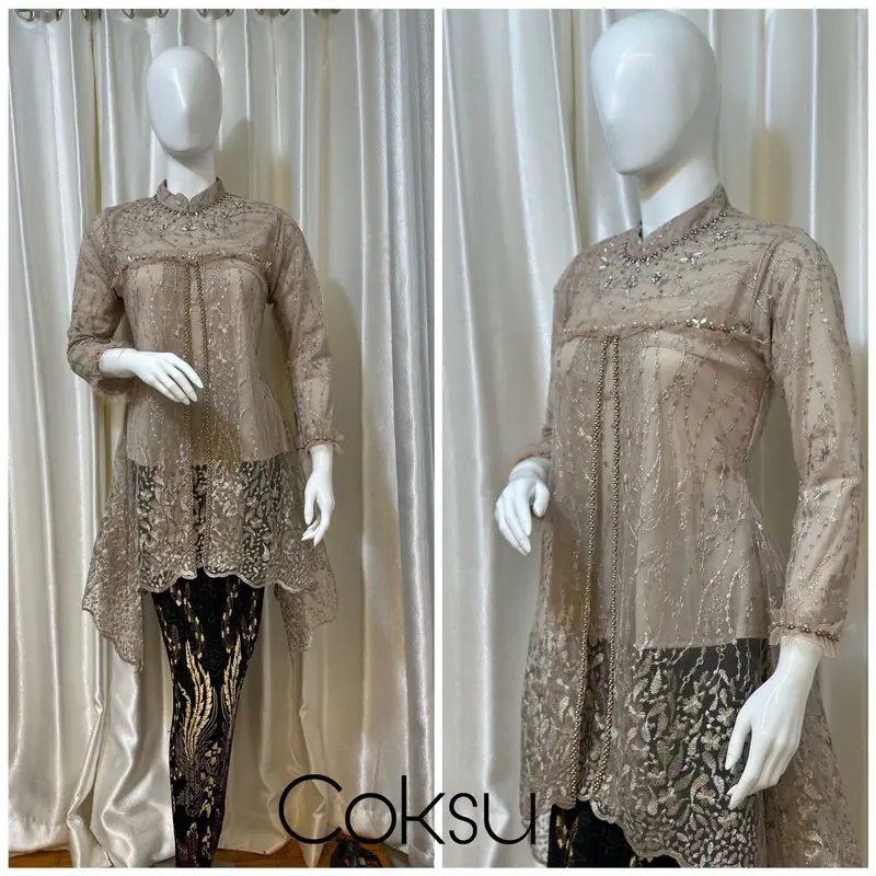 Kebaya Modern Baby Doll Payet Polos 7