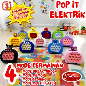 Pop It Generasi 3 Terbaru Level 999 Mainan Edukasi Anak Push Bubble Game Elektronik Squishy Viral Quick Push Menghilangkan Stress Pop It Nyala Musik Light LED Fidget
